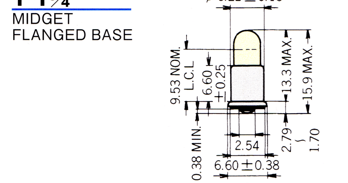 ROYAL MIL規格認定ランプ T-1 3/4 MIDGET FLANGED BASE | 高